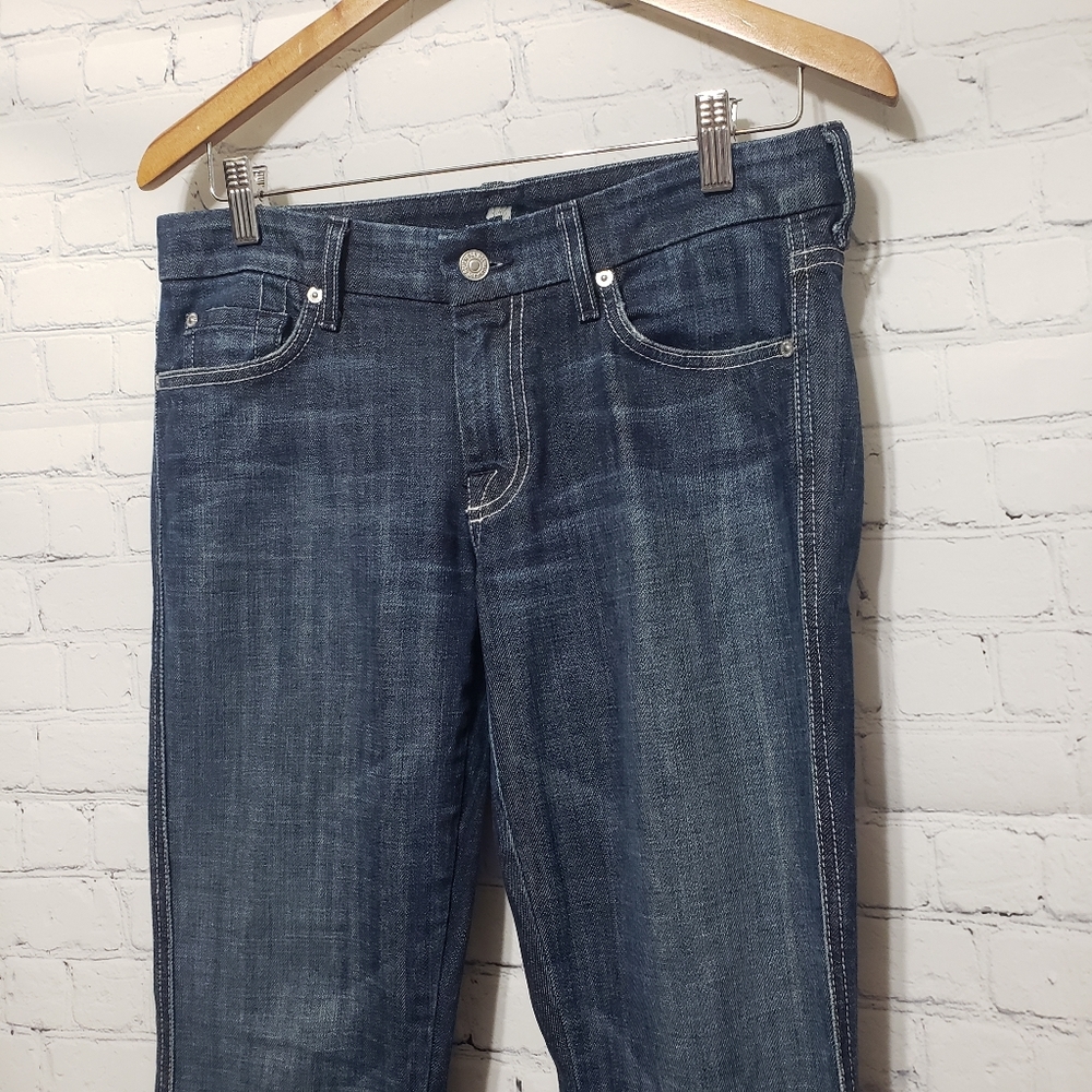 7FAM Sz 28 Vintage "A" Pocket Boot Cut Jeans - Picture 6 of 16